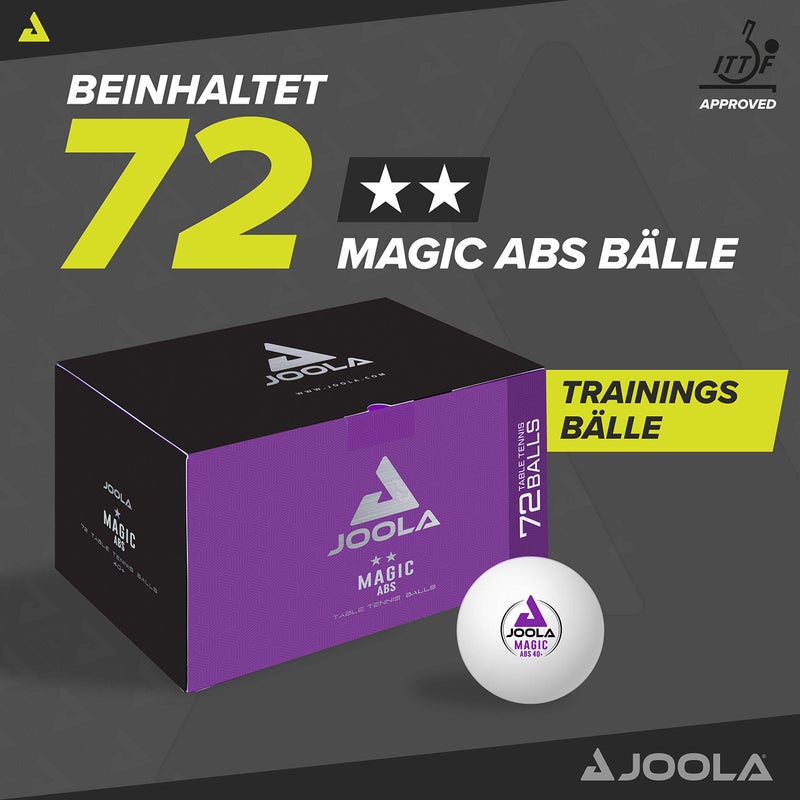 JOOLA Magic ABS 2-Star Training Table Tennis Balls, White (44216) - Image 2